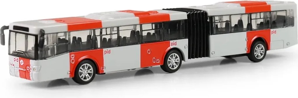 RAPPA Fém csuklós DPP busz - PID Praha - piros - 18 cm