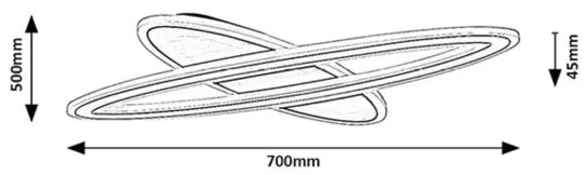 Rabalux 71313-LED Dimmelhető mennyezeti lámpatest TANELI 70W/230V 3000/4000/6000K fekete+távirányító