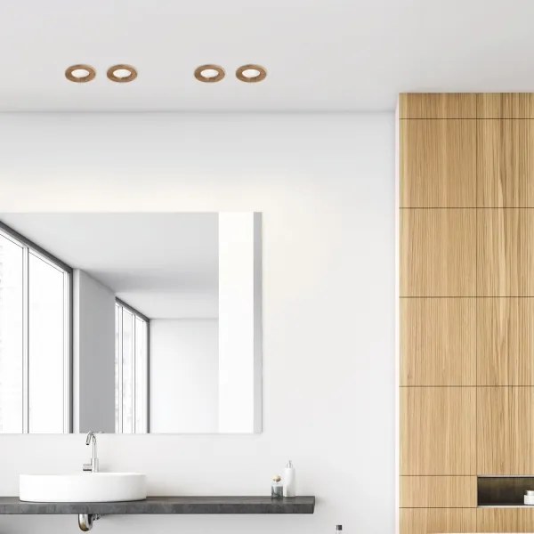 LED mennyezeti lámpa WOODY SPOT LED/5,5W/230V 4000K dió, 10 cm pr.