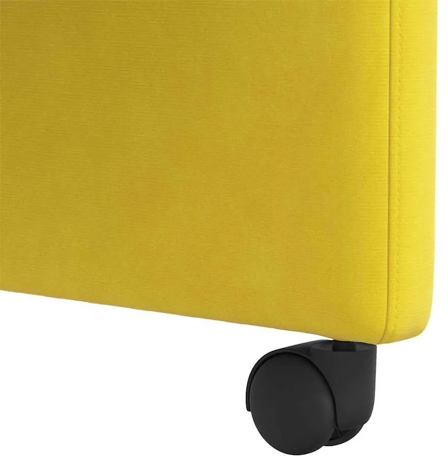 Kerekes Étkező Székek 2 pcs Sárga 58 x 65 x 98 cm Bársony