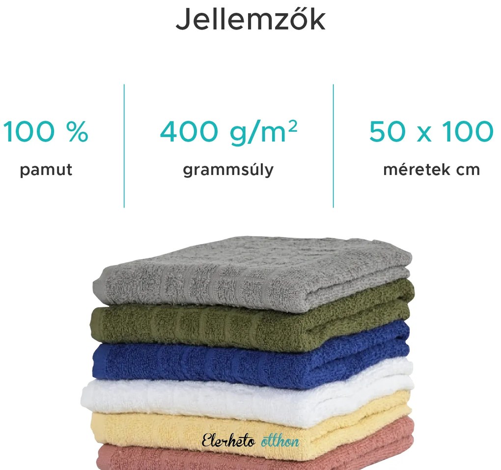 SOFT törölköző 50 x 100 cm olívazöld, 100% pamut