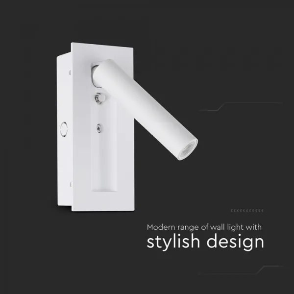 LED fali spotlámpa LED/2W/230V 3000K fehér