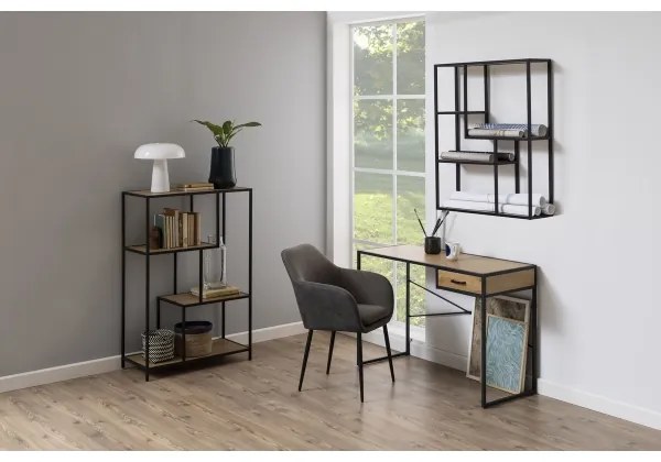 SARON falipolc tölgy/fekete