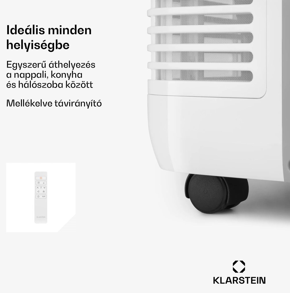 Klarstein Grandbreeze Eco 12K, 3 az 1-ben klíma, 460 m³/ó, 12.000 BTU/1,35 kW