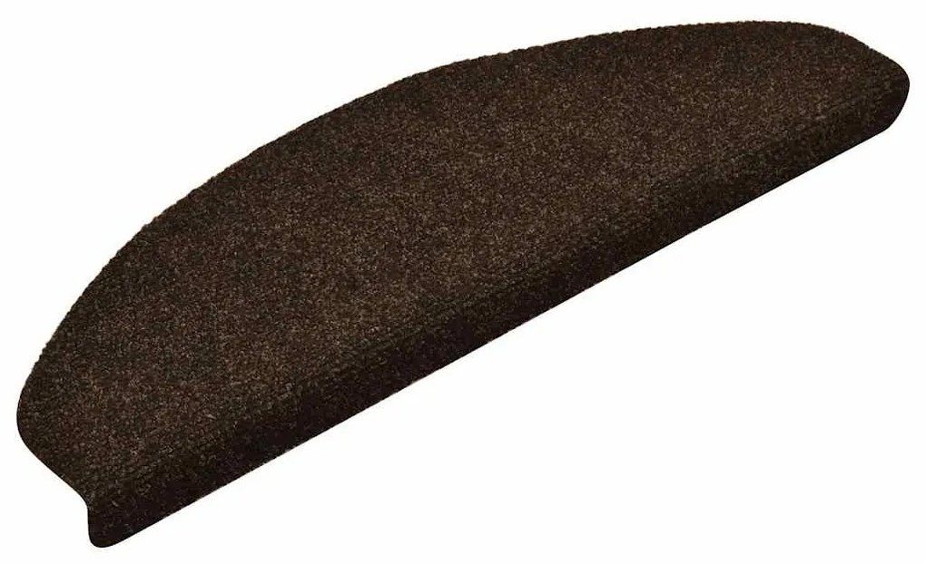 öntapadós lépcsőszőnyegek 30 db 65 x 21 x 4 cm barna félkör alakú nagy