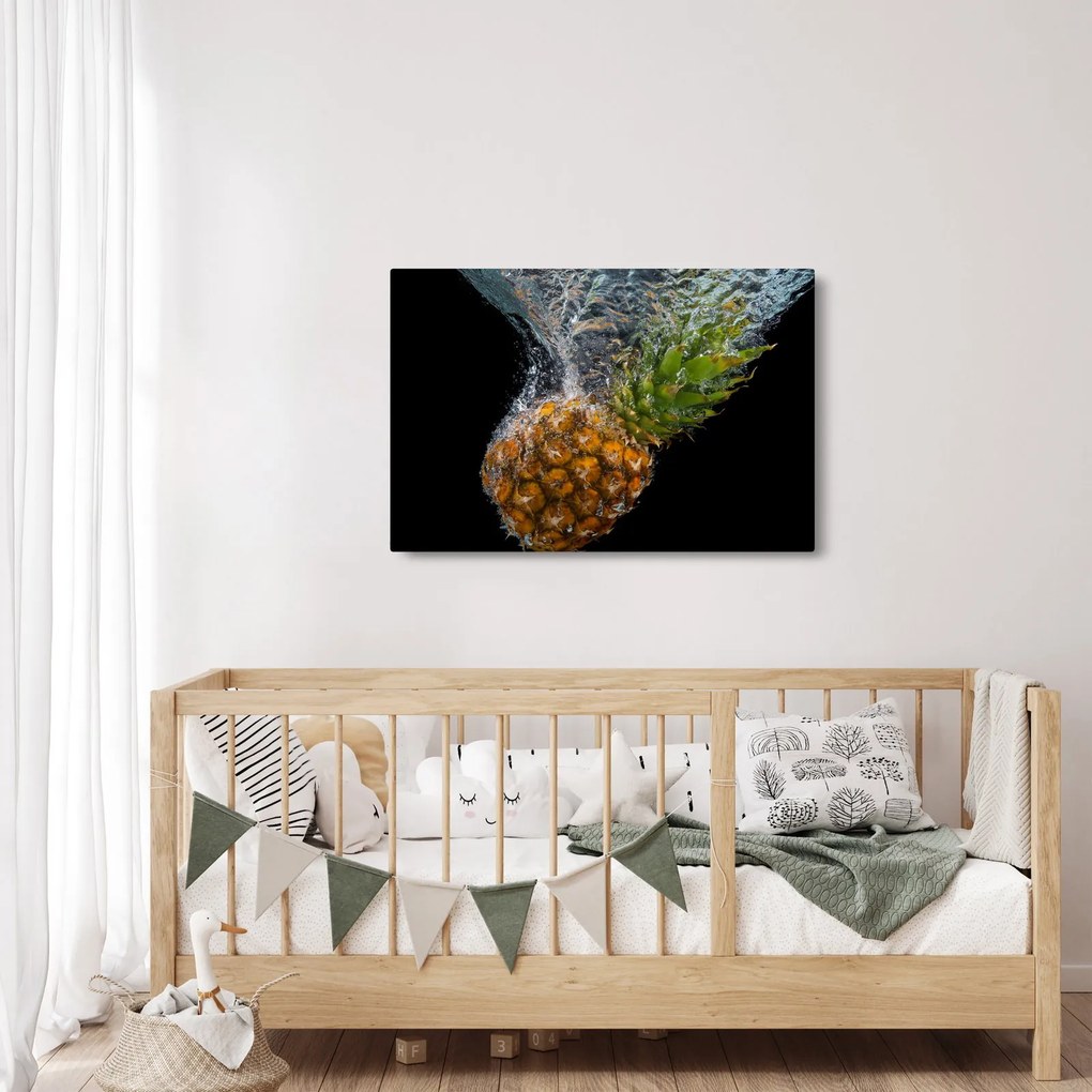 Ananász a vízben képe (90x60 cm)