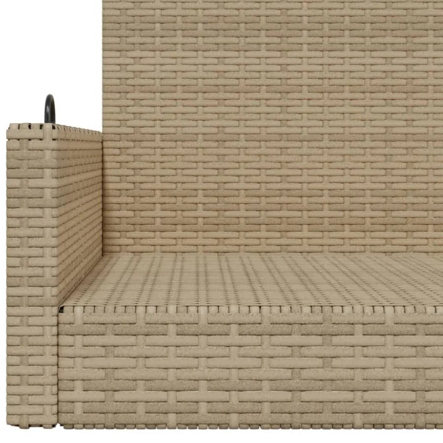 bézs polyrattan hintapad 119 x 56 x 48 cm