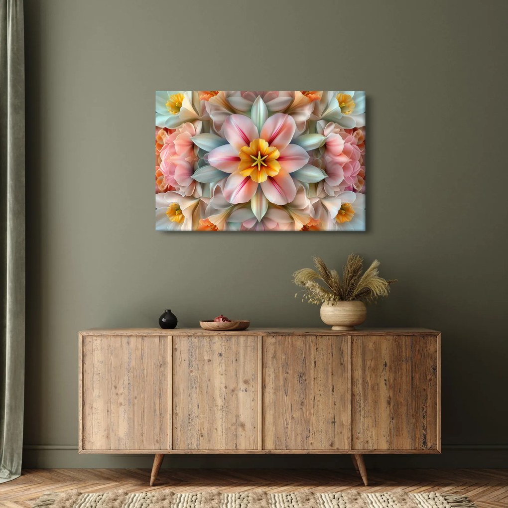 Kép - Kaleidoszkópos virág (90x60 cm)