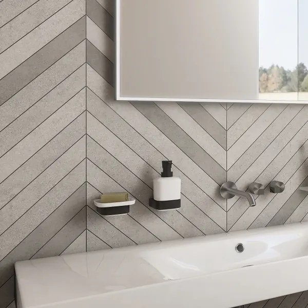 NIMCO NKC készlet-31K-T-90-Szappan adagoló, fogkefe állvány és fali kampó NIKAU