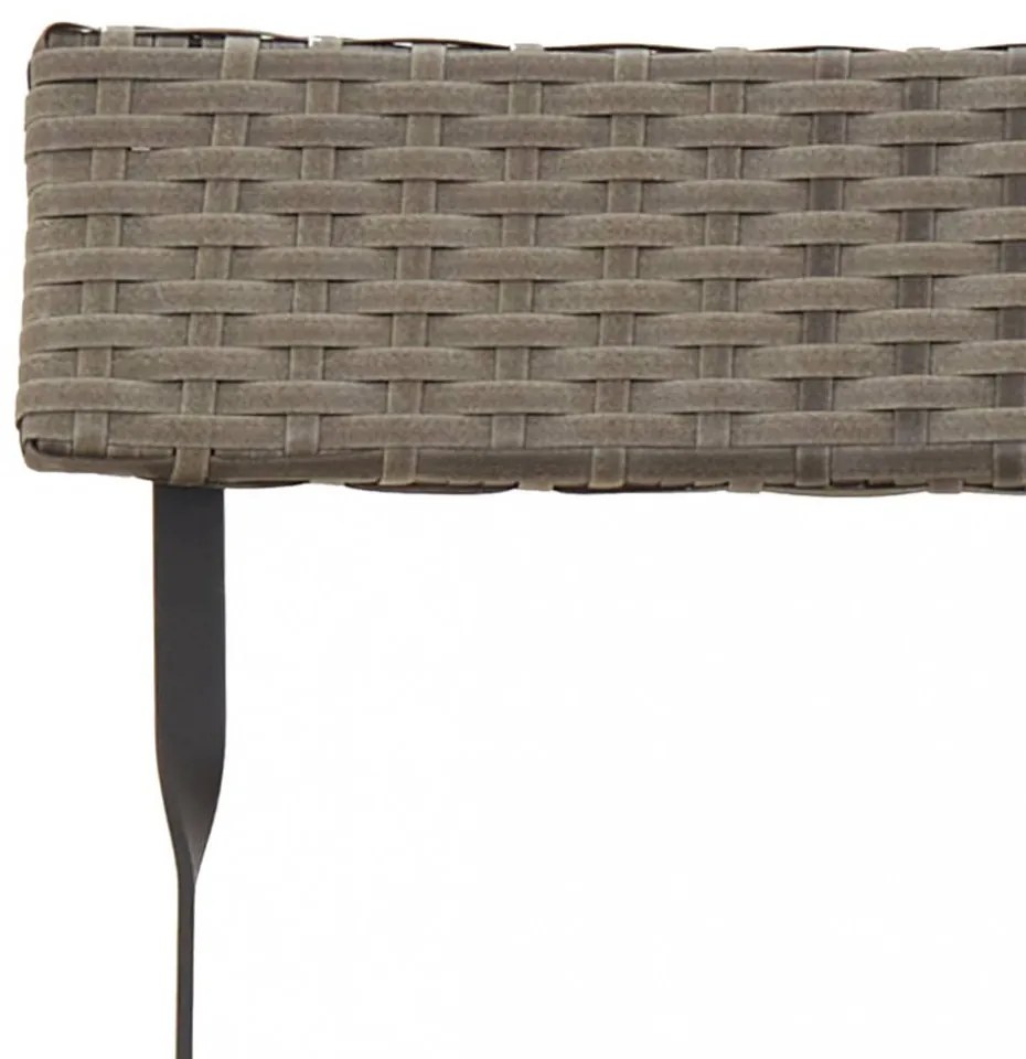 3 részes szürke összecsukható polyrattan bisztrószett