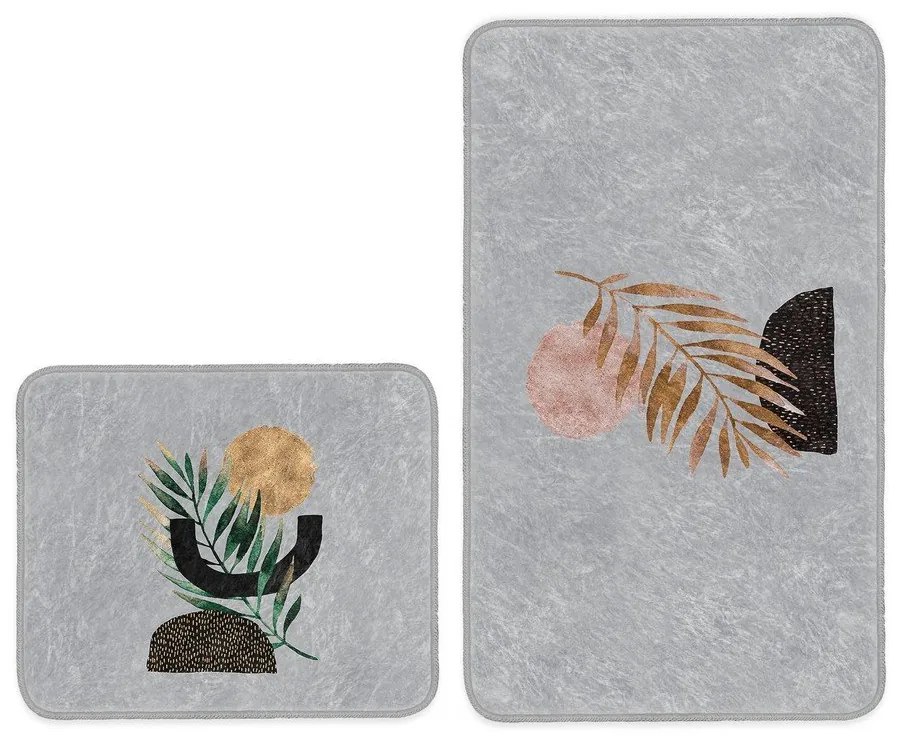 Szürke fürdőszobai kilépő szett 2 db-os 60x100 cm – Mila Home