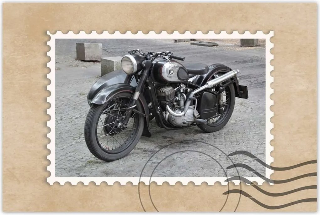 Poszterek 120x80 Klasszikus motorkerékpár Motor