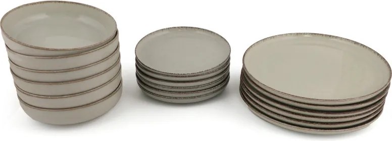 18 részes porcelán étkészlet zöld