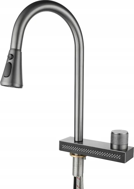 Konyhai csaptelep Vízesés Gun Grey Ww