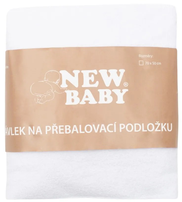 Huzat pelenkázó lapra New Baby 50x70 fehér