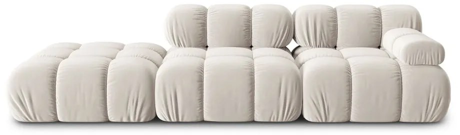 Bézs bársony moduláris kanapé 282 cm Bellis – Micadoni