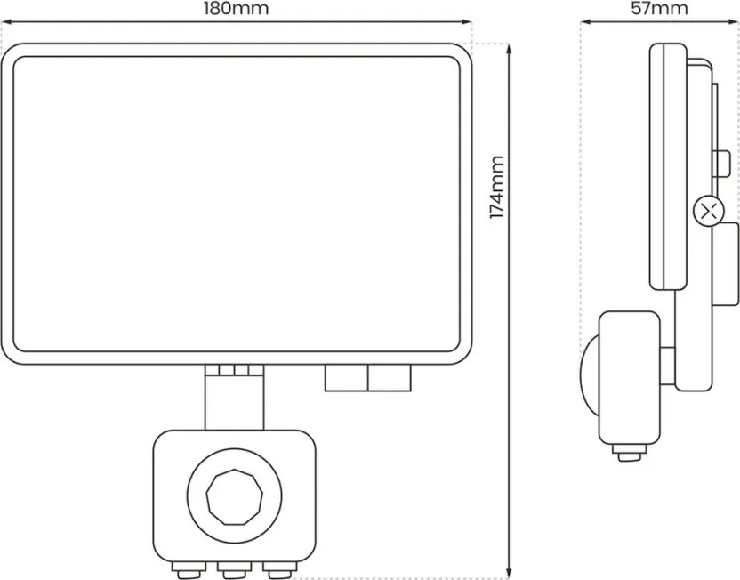 EKO LIGHT EKN9020 FLOODLIGHT Kültéri Reflektor Fekete LED IP44
