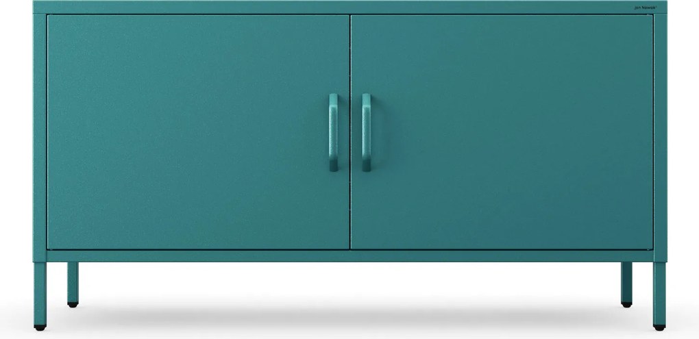 Fém TV-szekrény lábakkal, tengerkék, 1150x595x400 mm: ROSA Modern