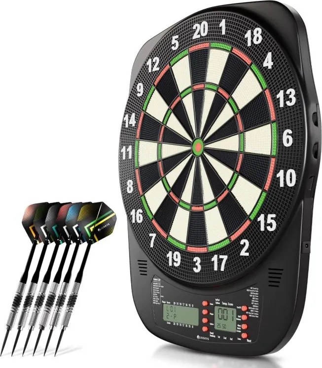 Darts tábla LCD kijelzővel 18 darts nyíllal 8 játékosnak