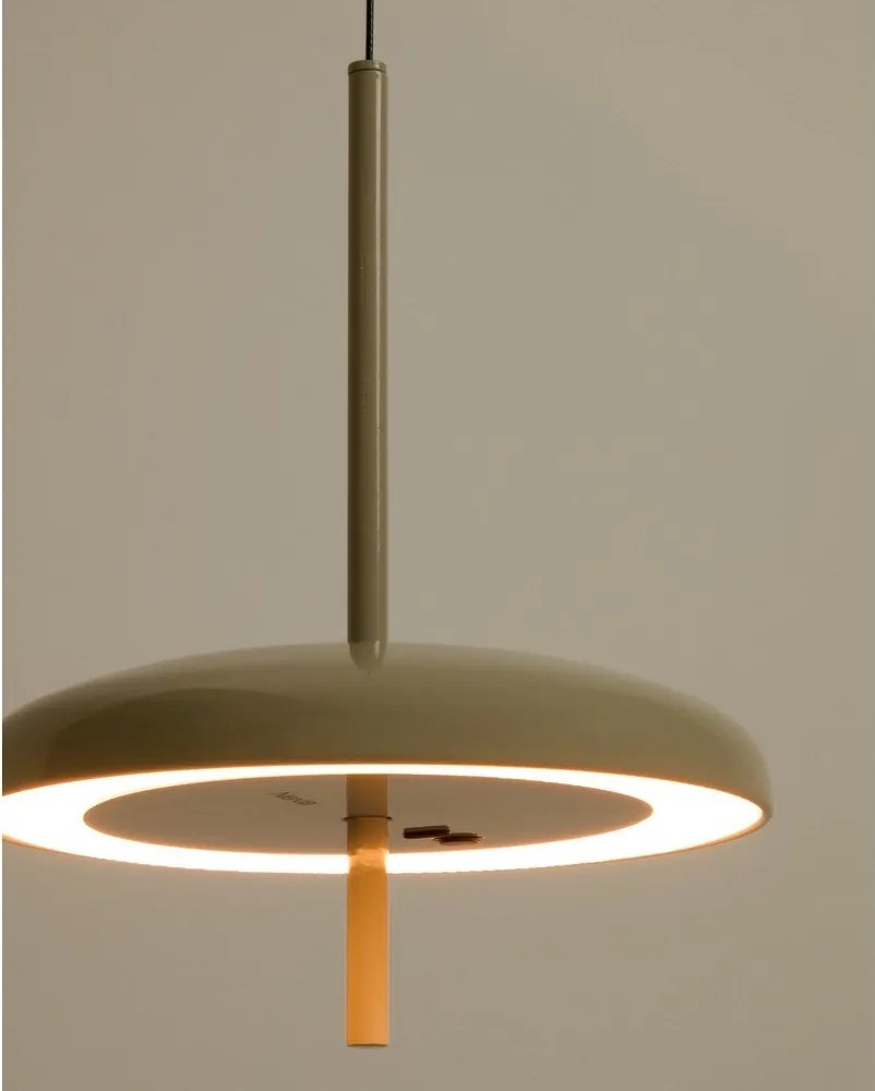 Világosszürke LED dimmelhető mennyezeti lámpa fém búrával ø 16 cm Porte – Kave Home