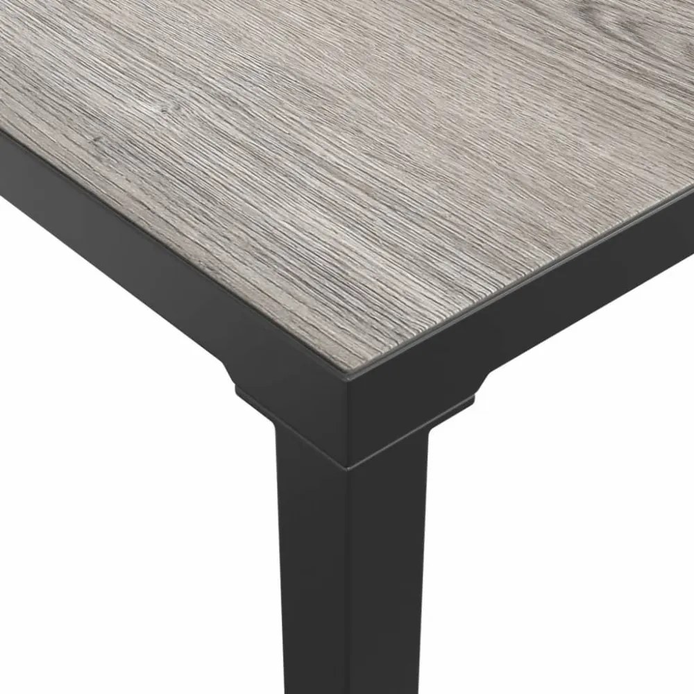 vidaXL 4 részes fekete és szürke polyrattan kerti ülőgarnitúra