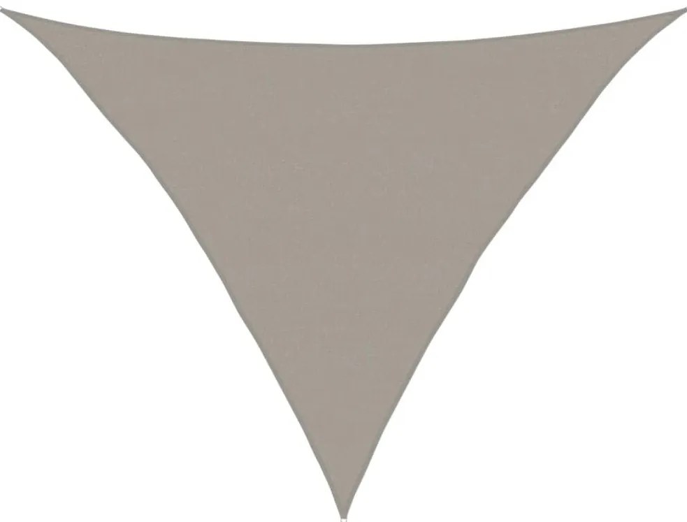 világosszürke háromszög alakú HDPE napvitorla 160 g/m² 5x5x6 m