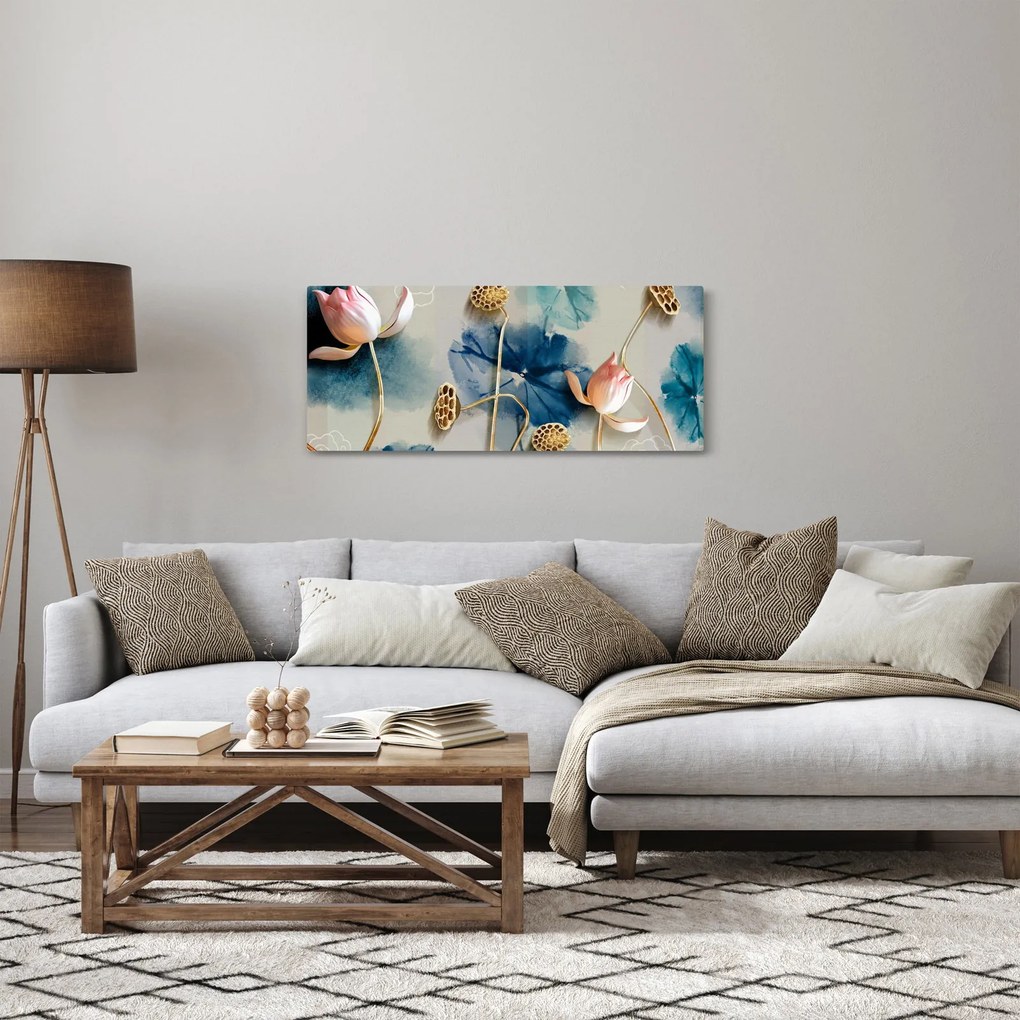 Kép virággal (120x50 cm)