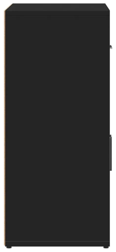 vidaXL 2 db fekete szerelt fa tálalószekrény 60 x 31 x 70 cm