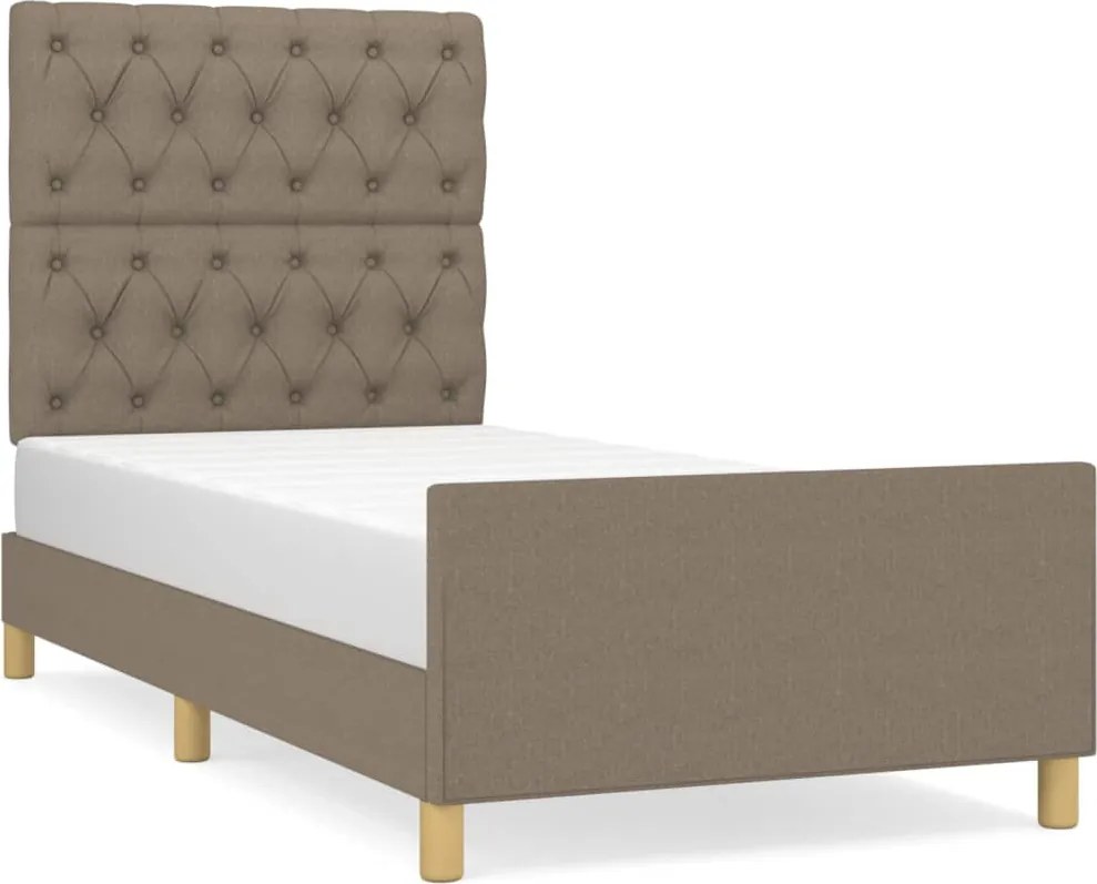 vidaXL ágykeret matrac nélkül tópszínű 80x200 cm szövet 80x200 cm