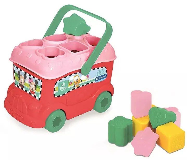 Disney Minnie Red formaválogató busz Clementoni