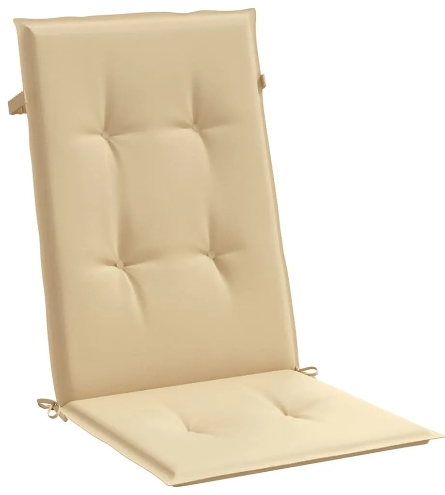 4 db melange bézs szövet magas háttámlájú székpárna 120x50x4 cm