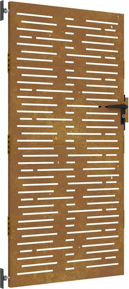 vidaXL fűmintás corten acél kerti kapu 85 x 175 cm