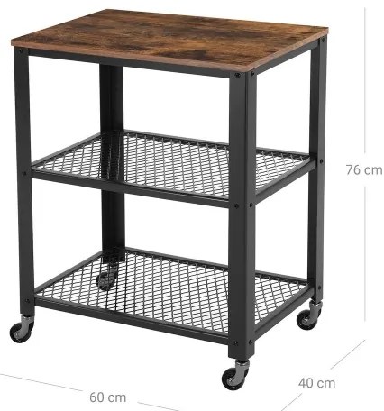 MARGE tálalóasztal barna/fekete