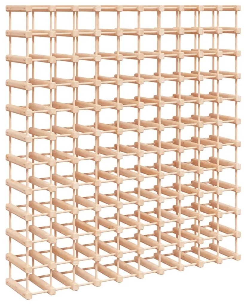 Tömör fenyőfa bortartó 120 palackhoz 112,5x23x123,5 cm