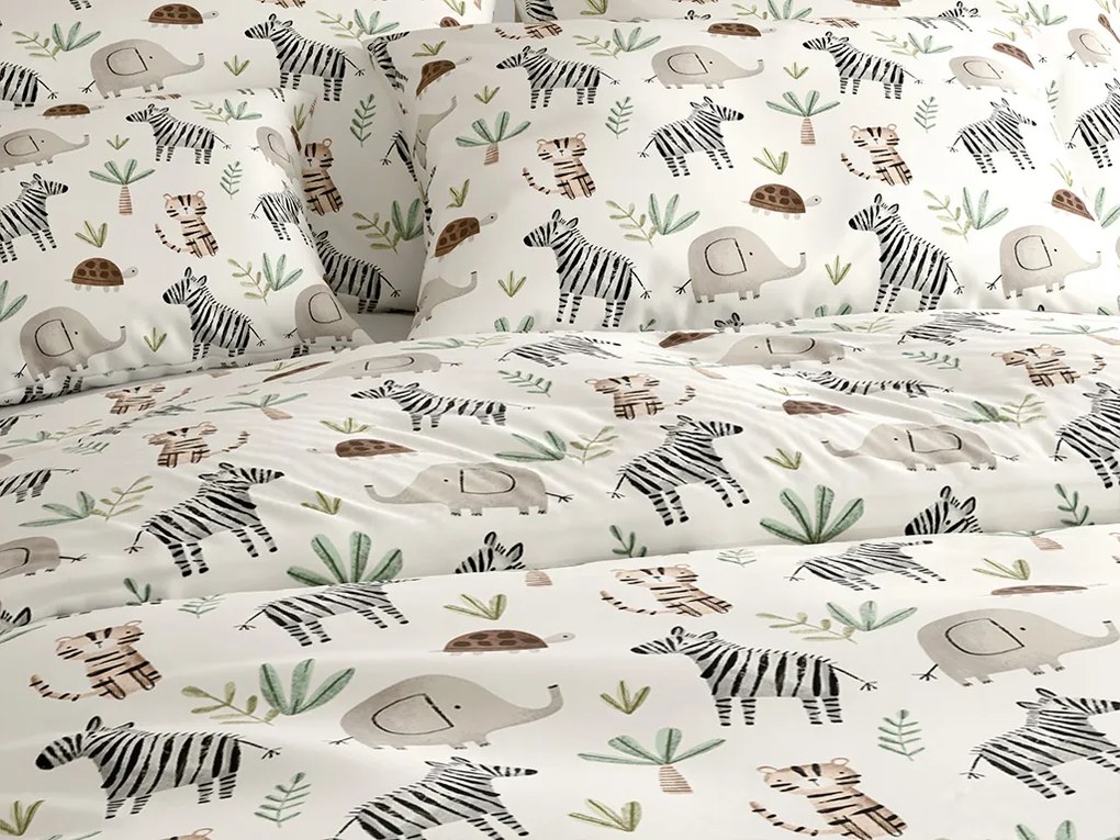 Pamut renforcé ágyneműhuzat JUNGARI krémszínű Ágyneműhuzat mérete: 70 x 90 cm | 140 x 200 cm