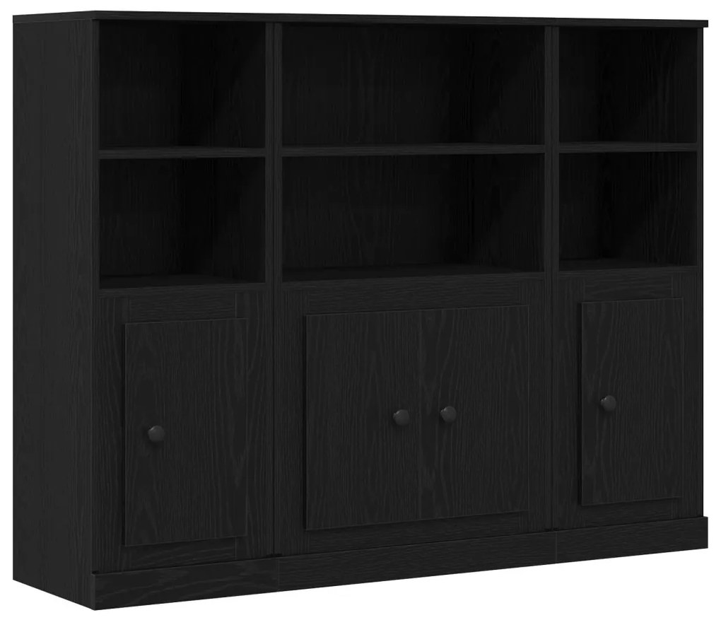 Fekete tölgy magasszekrény 132x35,5x103,5 cm Ellenálló anyagból