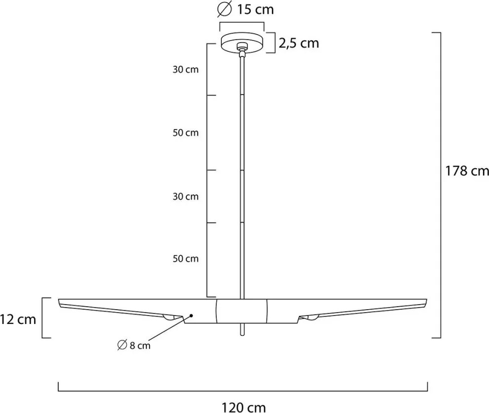 KING HOME MD214192MBLACKGD APOLLO Modern Függesztett Lámpa Fekete, Arany E27 IP20