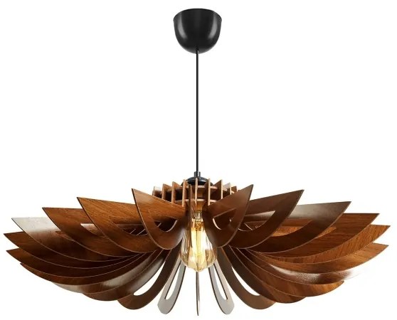 Csillár zsinóron 1xE27/60W/230V barna átm. 68 cm