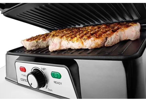 Concept ge2005 - Kontakt grill 1500W/230V rozsdamentes/fekete