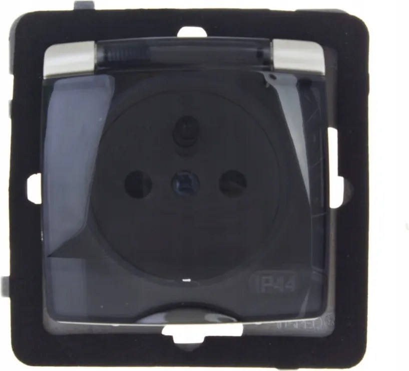 Fali elektromos aljzat Ospel fehér, földelt, IP44