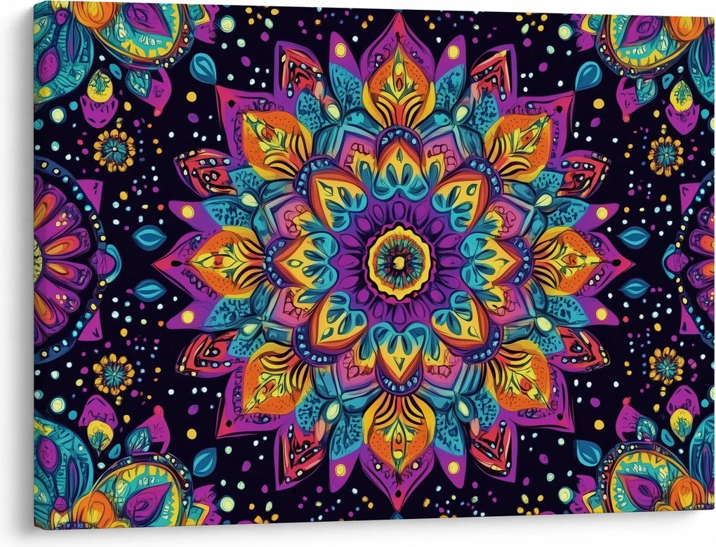 Kép - Kaleidoszkópos mandala (70x50 cm)