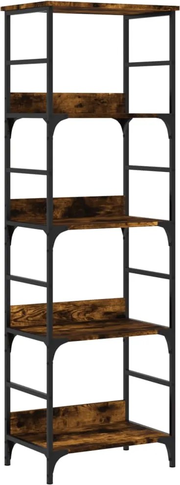vidaXL füstös tölgy színű szerelt fa könyvespolc 50 x 33 x 153 cm