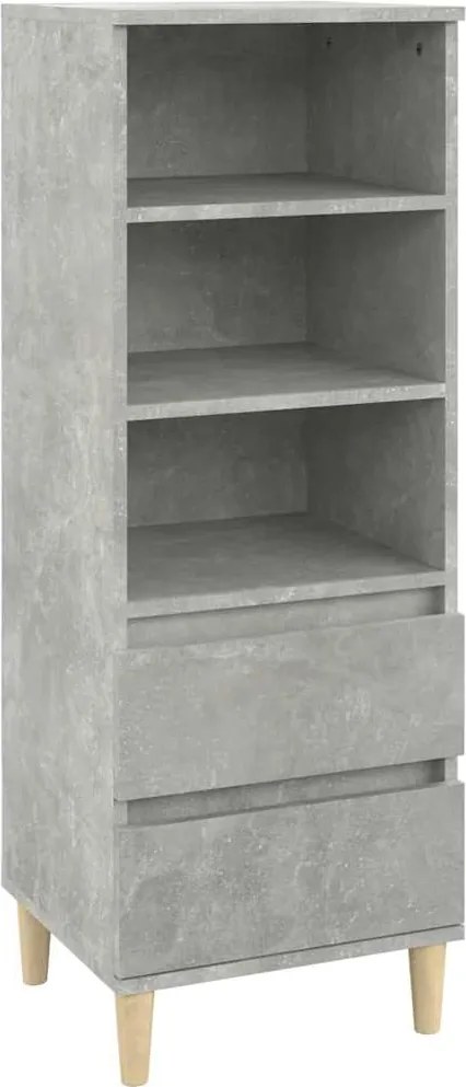 vidaXL betonszürke szerelt fa magasszekrény 40 x 36 x 110 cm