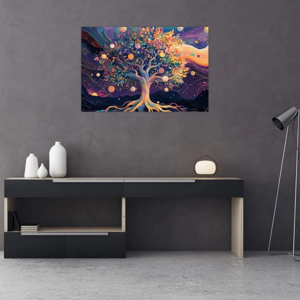 Kép – Lila fa tele energiával (90x60 cm)