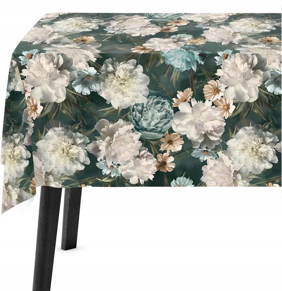 Abrosz asztalra 140x200 Zöld Virágok 9202