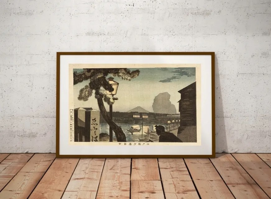 Japán Fa Kobayashi Kiyochika 1879 méret 50x30cm