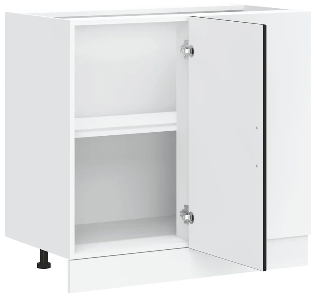 fekete, műfa konyhaszekrény „Lucca”