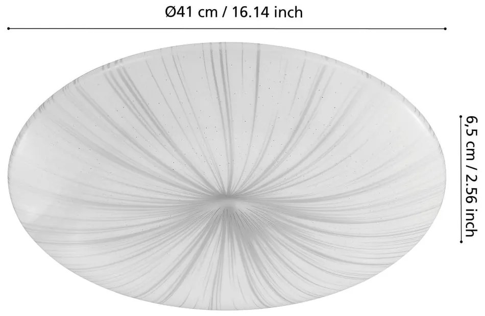 Fehér-ezüstszínű LED mennyezeti lámpa NIEVES – EGLO