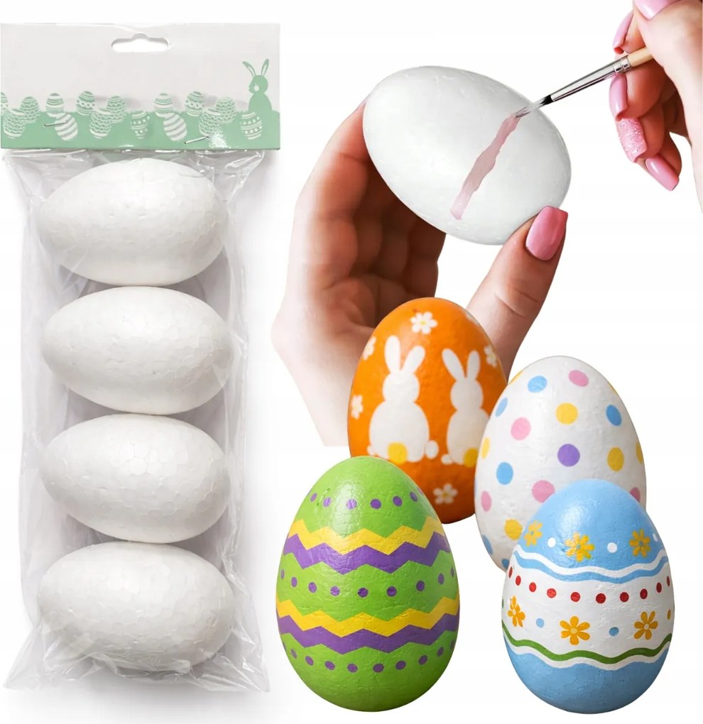 Hungarocell Tojás Decoupage Húsvéti Tojás Díszítéshez 4DB 8CM