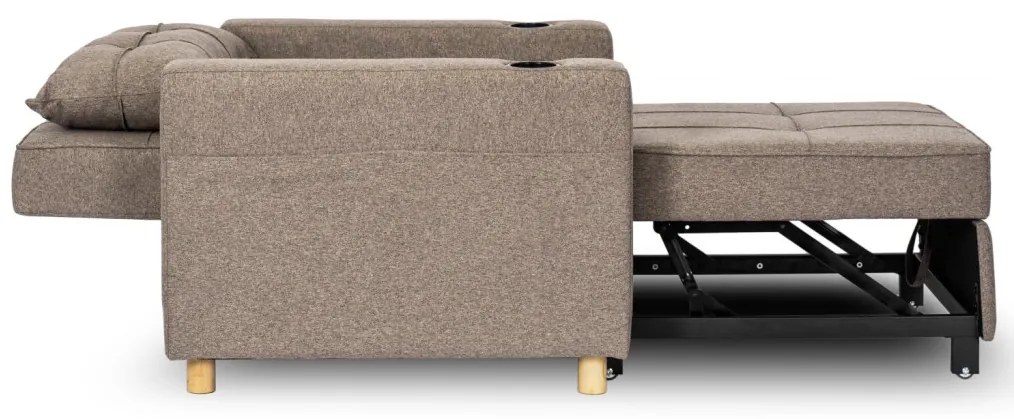 Ágyazható Fotel Trüffel Kárpittal. SOLOR